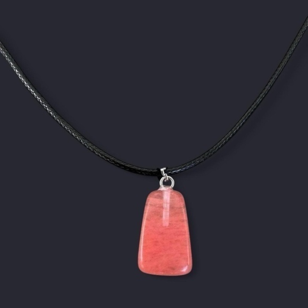 Cherry Quartz Pendant Necklace